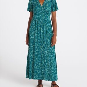 41 Hawthorn Teal and Yellow Floral Maxi Dress